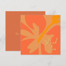 Chic Orange Floral e Beige Text