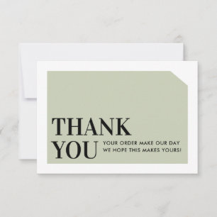 Cartão De Agradecimento CHIC ORDER INSERIR obrigado comercial que você usa