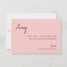 Cartão De Agradecimento Chic Rosa Tropical Beach Bridesmaid - Placa de Pro