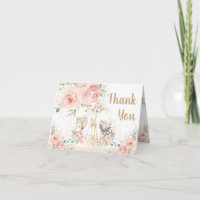 Chic Woodland Animais Blush Chá de fraldas Floral