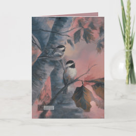 Cartão De Agradecimento Chickadees da avó