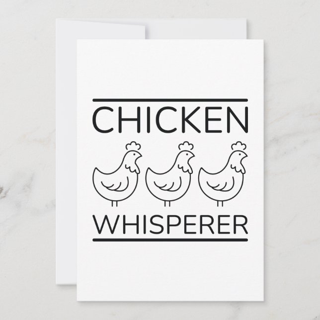 Cartão De Agradecimento Chicken Whisperer (Frente)