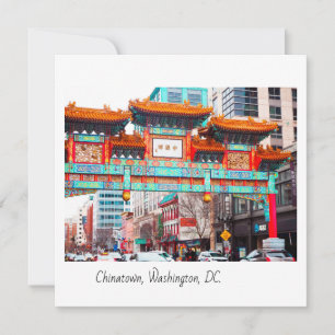 Cartão De Agradecimento Chinatown em Washington, DC.