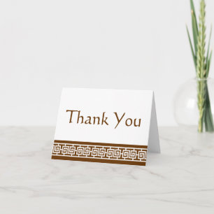 Cartão De Agradecimento Chinese Elegance in Chocolate Thank You Card