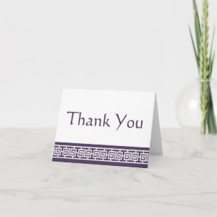 Cartão De Agradecimento Chinese Elegance in Purple Thank You Card