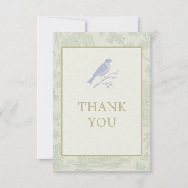 Cartão De Agradecimento Chinoiserie Card (Frente)