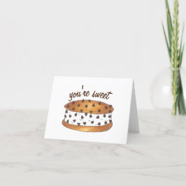 Cartão De Agradecimento Chipwich Chocolate Chip Cookie Sorvete Sandwich