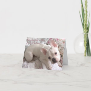 Cartão De Agradecimento Chique Floral para Bulldog Francês