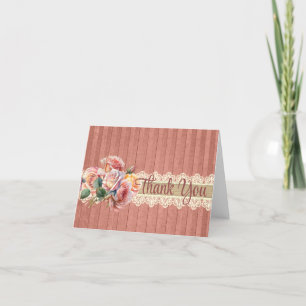 Cartão De Agradecimento Chique Vintage Personalizado