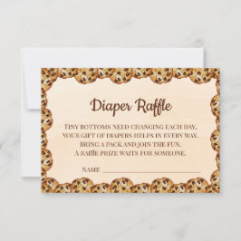 Cartão De Agradecimento Chocolate Chip Cookie Diaper Raffle Card | Sweet