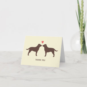 Cartão De Agradecimento Chocolate Labrador Retrievers Wedding Thank You