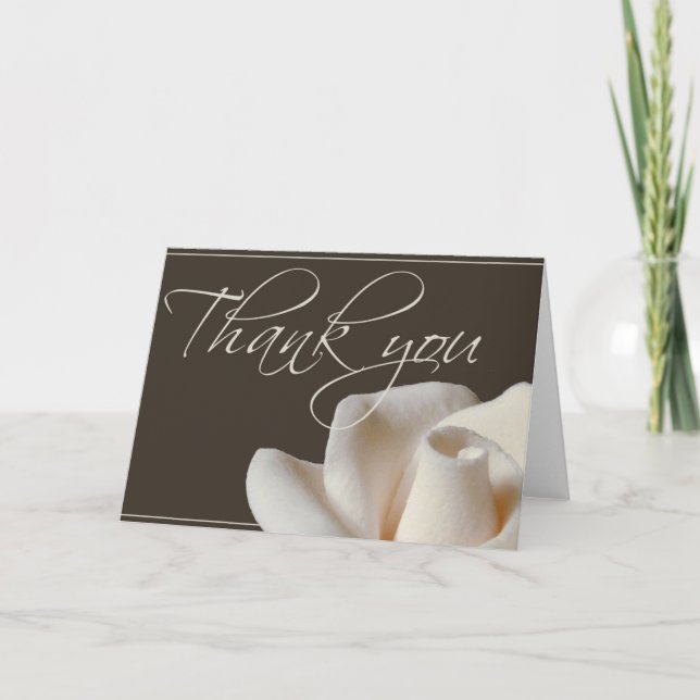 Cartão De Agradecimento Chocolate marrom inverno branco obrigado (Frente)