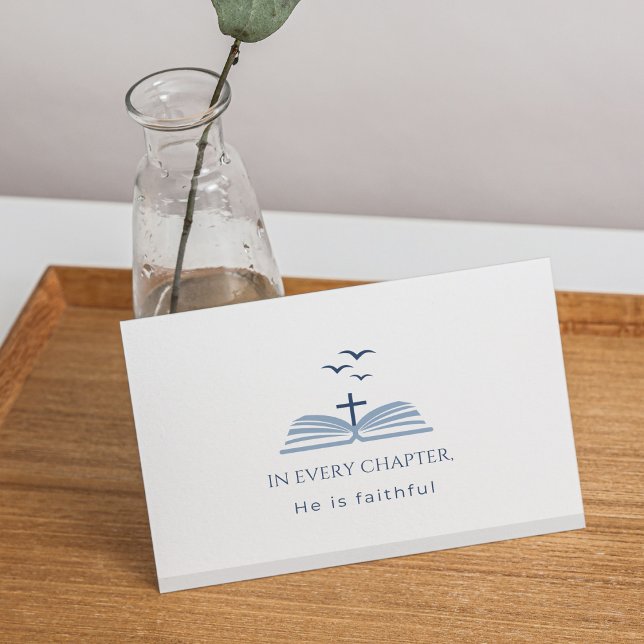 Cartão De Agradecimento Christian Custom Message Scripture Inspirational (Inside message and Scripture are fully editable or can be left blank.)