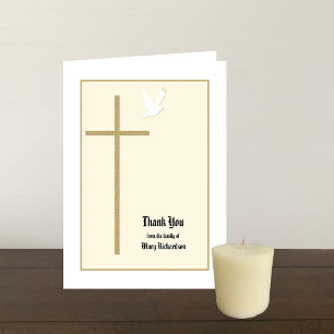 Cartão De Agradecimento Christian Memorial Thank You Note Card