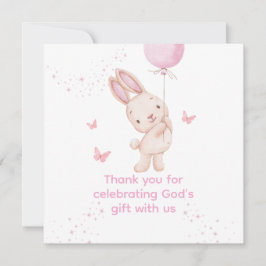 Cartão De Agradecimento Christian Pink Girl Baby Shower Thank You Card