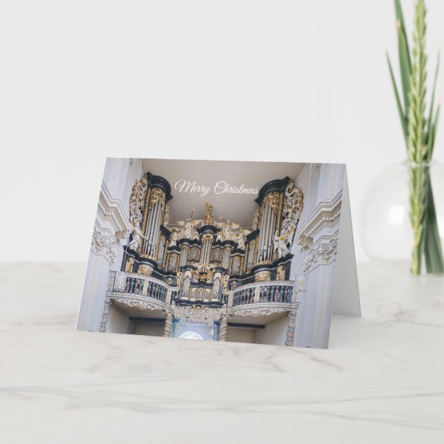 Cartão De Agradecimento Christmas card of a baroque organ in Germany (Frente)