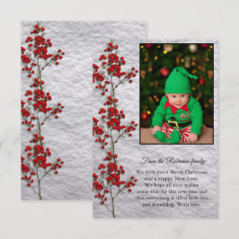 Cartão De Agradecimento Christmas Card With a Smiling and Happy Baby.