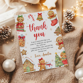 Cartão De Agradecimento Christmas Cookies Birthday Party