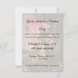 Cartão De Agradecimento Christmas Party Invitation Personalize