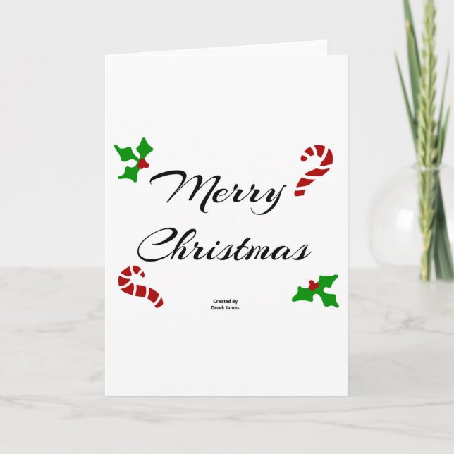 Cartão De Agradecimento Christmas Wishes Standard-Size Greeting Card (Frente)