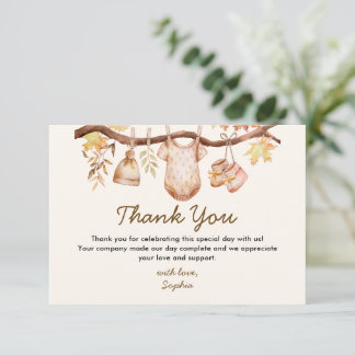 Cartão De Agradecimento Chuva de Amor Baby Shower