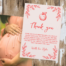 Cartão De Agradecimento Chuva de Amor Outono Foto Baby Shower