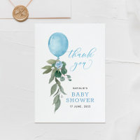 Chuva de Balão Azul Menino Verde Baby Shower