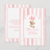 Chuva de Balões Cor-de-Rosa e Urso de Pelúcia Baby