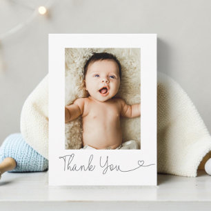 Cartão De Agradecimento Chuva de bebê Foto personalizada de recém-nascido