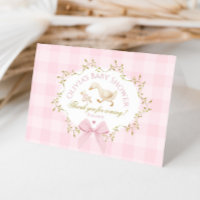 Chuva de Bebê Xadrez Rosa Coquette Silly Goose