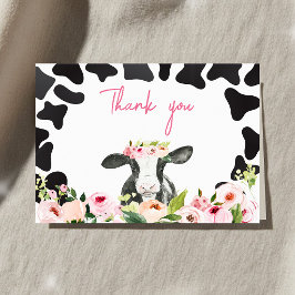 Cartão De Agradecimento Chuva de Bênçãos Floral Baby Shower