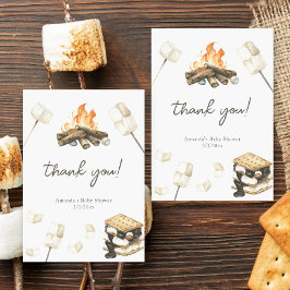 Cartão De Agradecimento Chuva de cores Obrigado Baby Shower S'more