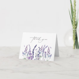 Cartão De Agradecimento Chuva de Noiva de Aquarela de Flor Silvestre