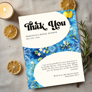 Cartão De Agradecimento Chuva de Noiva de Limão Siciliano de Positano Ital