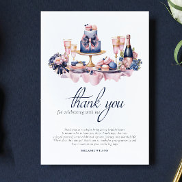 Cartão De Agradecimento Chuva de Presentes Personalizada aquarela