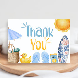 Cartão De Agradecimento Chuva de Verão Baby Shower