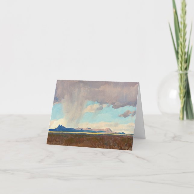 Cartão De Agradecimento Chuva para o Golfo por Maynard Dixon (Frente)