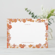 Chuveiro de Noiva Floral Laranja Groovy Boho Perso