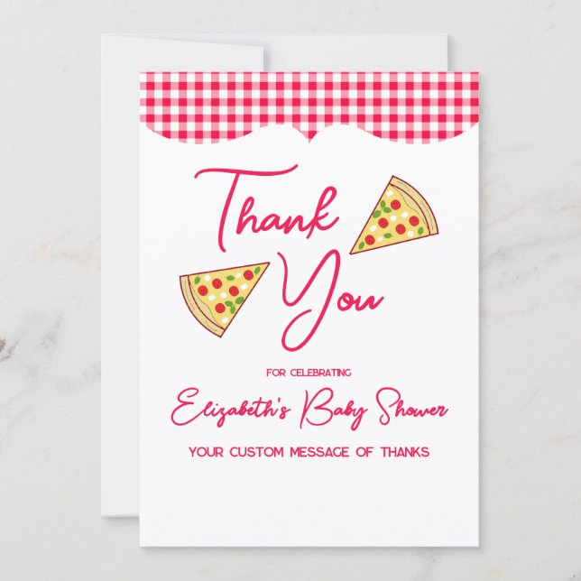 Cartão De Agradecimento Ciao Baby Italian Baby Shower (Frente)