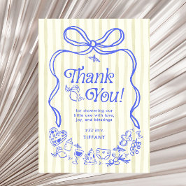 Cartão De Agradecimento Ciao Baby Italiana Lemons Chá de fraldas