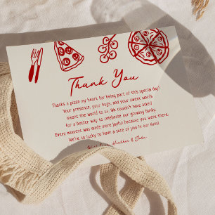 Cartão De Agradecimento Ciao Baby Italiana Pizza Chá de fraldas