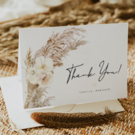 Cartão de agradecimento CIERA Boho Dry Pampas Gras