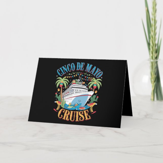 Cartão De Agradecimento Cinco De Mayo Cruise México Navio Mexicano Fiesta (Frente)