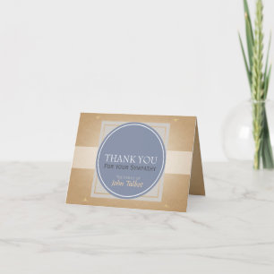 Cartão De Agradecimento Cinza Azul Círculo G Sintaxe Quadrada Obrigado