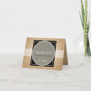 Cartão De Agradecimento Cinza quente Círculo B Quadrado Sintaxe Obrigado