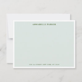 Cartão De Agradecimento Cinza Simples Elegante e fronteira Branca