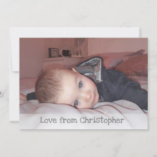 Cartão De Agradecimento Cinzas com foto e nome