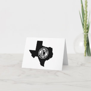 Cartão De Agradecimento Círculo branco de pré-disquete preto Texas - ÍM