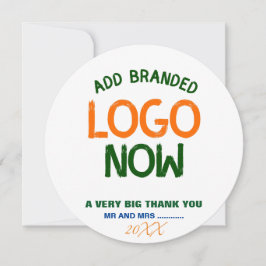 CARTÃO DE AGRADECIMENTO CÍRCULO CONTEMPORÁRIO SIMPLES E BRANCO FASHIONÁVEL