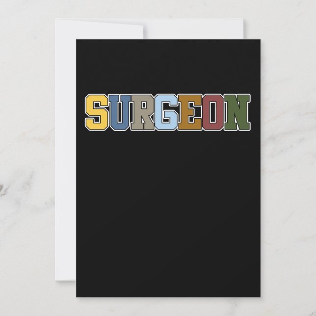 Cartão De Agradecimento Cirurgia do Cirurgião Retro Médico Neurologia Gra (Frente)